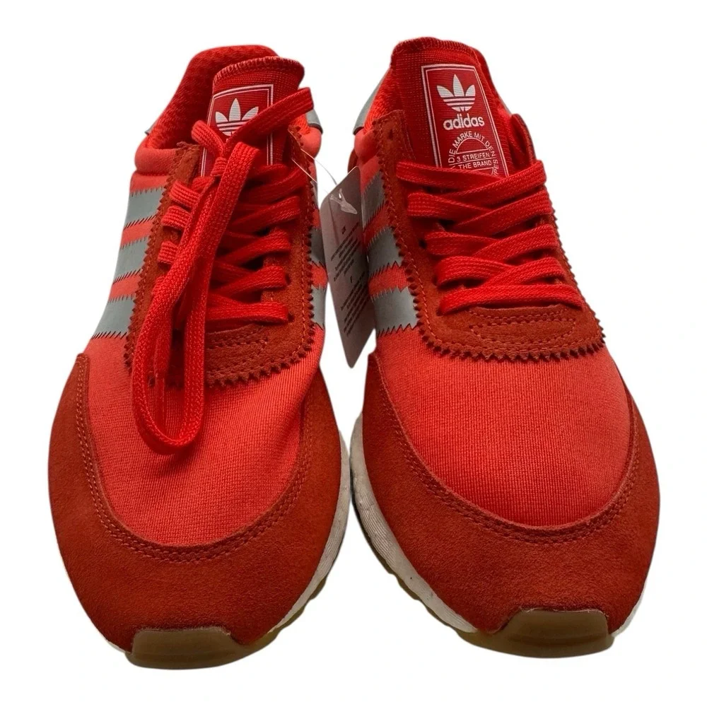 Adidas Iniki Runner Boost Running Shoes Womens Sz 9 Orange Sneakers BA9998